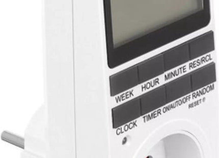 Ruhhy tijdschakelaar digitaal met weekprogramma en display 16A 230V wit - foto 4