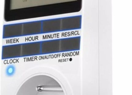Ruhhy tijdschakelaar digitaal met weekprogramma en display 16A 230V wit - foto 8