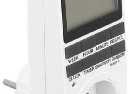 Ruhhy tijdschakelaar digitaal met weekprogramma en display 16A 230V wit - foto 5