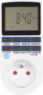 Ruhhy tijdschakelaar digitaal met weekprogramma en display 16A 230V wit - foto 9