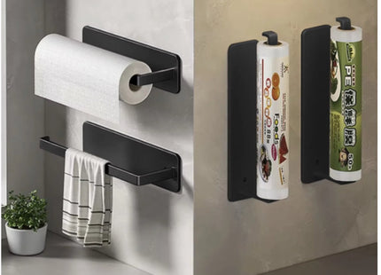 Ruhhy - Toiletrolhouder - Met Dubbelzijdige Tape - Zonder Boren - Robuuste Metalen Constructie - MBDeals.nl