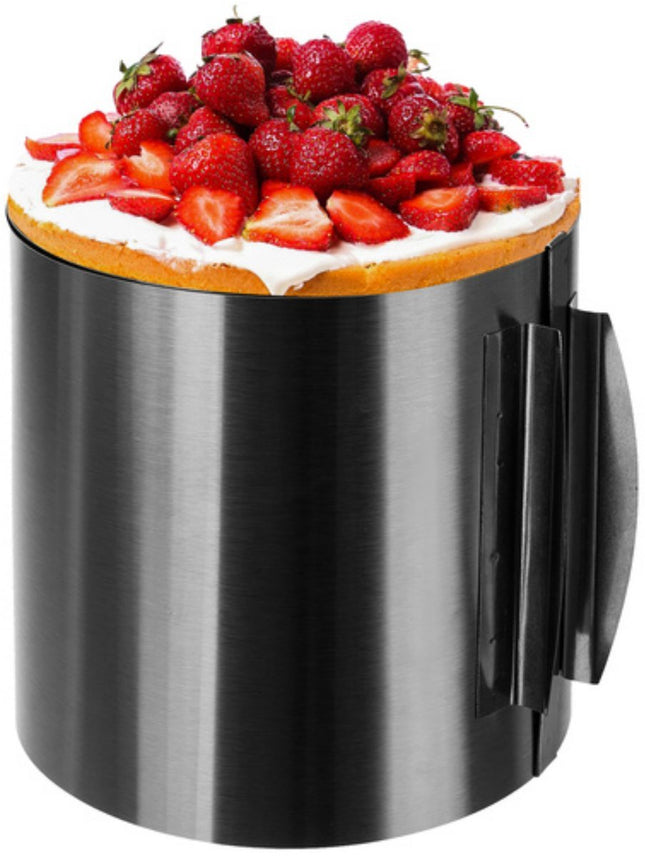 Ruhhy - Verstelbare Cakevorm - RVS - Diameter 16 - 30 Cm - Hoogte 15 Cm - MBDeals.nl