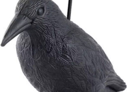Ruhhy vogelverschrikker kraai zwart 38 cm met ophanghaak voor tuin en balkon - foto 8