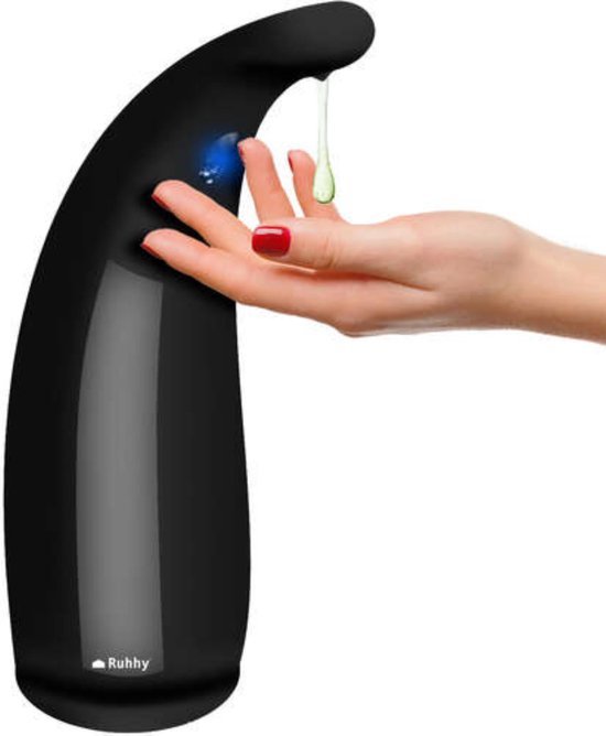 Ruhhy – Zeepdispenser – Automatisch – Zwart Design – Duurzaam Gebruik - MBDeals.nl
