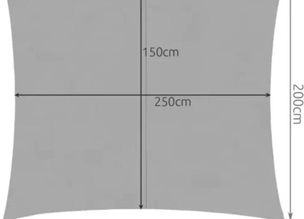 Schaduwdoek 3 x 2 m rechthoekig grijs waterdicht met roestvrijstalen ringen - MBDeals.nl
