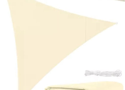 Schaduwdoek driehoek 3x3x3 m waterdicht met UV-bescherming, beige - MBDeals.nl