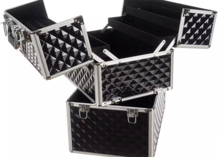 Soulima - Cosmetica Koffer - XL Formaat - Afsluitbaar met Sleutel - Met Planken & Nagellak Organizer - MBDeals.nl