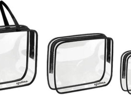 Soulima - Doorzichtige Toilettas Set - Waterdicht - 3 Maten (S/M/L) - Grote Toilettas met Handvatten - MBDeals.nl
