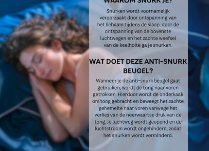 STEGGER - Anti snurk beugel - Mondstuk voor het slapen - Anti Snurk - Snurkbeugel - MBDeals.nl