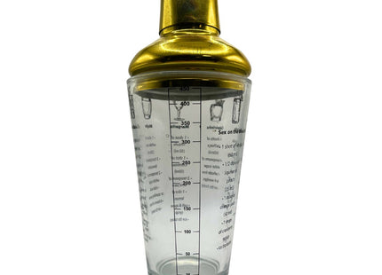 STEGGER - Cocktail Shaker - 450 ml - Goud - Glas/RVS - Luxe Baraccessoire - MBDeals.nl