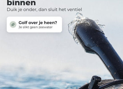STEGGER duikbril met snorkel full face voor volwassenen S/M zwart 2 stuks - foto 6