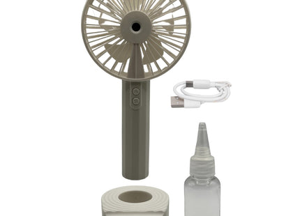 STEGGER - Handventilator - Draagbare Ventilator - Tafelventilator - USB Ventilator met Waterspray - 3 Standen - Wit - MBDeals.nl