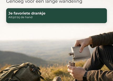 STEGGER heupfles van rvs, 200 ml, set van 2 stuks, vaatwasserbestendig - MBDeals.nl