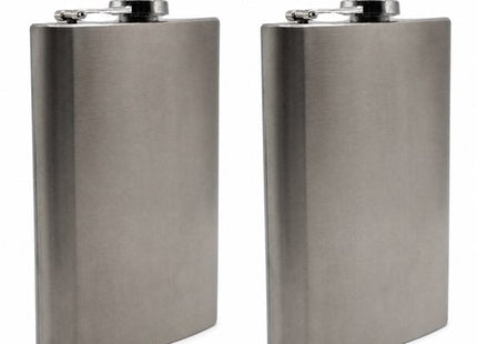 STEGGER heupfles van rvs, 200 ml, set van 2 stuks, vaatwasserbestendig - MBDeals.nl