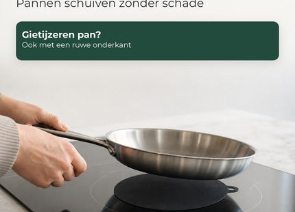 STEGGER inductiemat beschermer kookplaat rond 22 cm siliconen zwart 4 stuks - MBDeals.nl