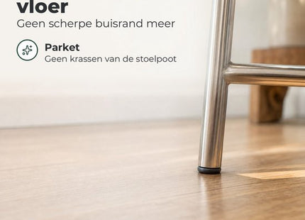 STEGGER insteekdop rond 50 mm voor buizen, zwart kunststof, 8 stuks - MBDeals.nl