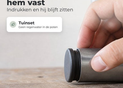 STEGGER insteekdop rond 50 mm voor buizen, zwart kunststof, 8 stuks - MBDeals.nl