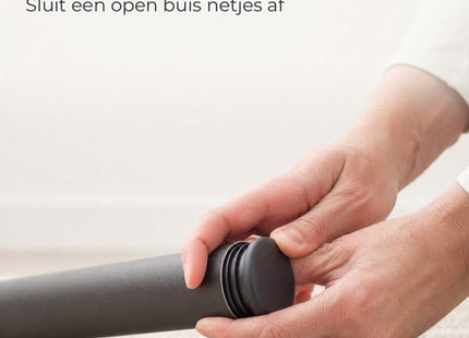 STEGGER insteekdop rond 50 mm voor buizen, zwart kunststof, 8 stuks - MBDeals.nl