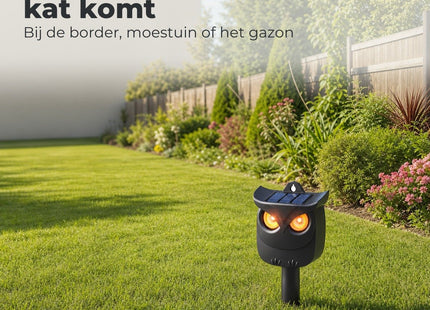 STEGGER kattenverjager uil op zonne-energie met knipperende LED-ogen - MBDeals.nl