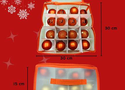 STEGGER - Kerstballen Opbergbox - Kerstballen Organizer - Kerstballenbox - Kerst Opbergdoos - Kerstballen opbergbox - Vakjesdoos - Kerst Opbergbox - Ruimte voor 32 Kerstballen - MBDeals.nl