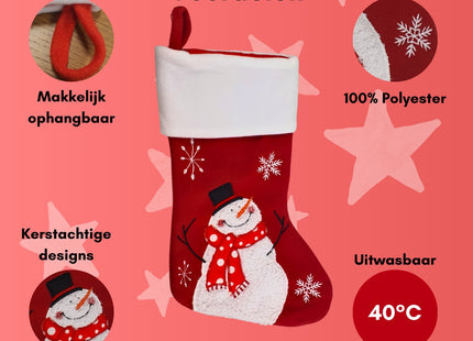 STEGGER - Kerstsok - Kerstsokken - Kerst sokken - Kerstsokken Dames - Kerstsokken Mannen - Kerstsok Sneeuwpop - MBDeals.nl