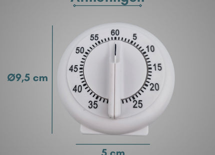 STEGGER - Kookwekker - Kookwekker Analoog - Kookwekker Mechanisch - Kookwekkers - Wit - MBDeals.nl