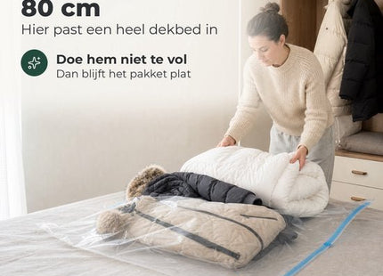 STEGGER opbergzakken vacuum XXL 110 x 80 cm voor kleding en beddengoed 1 stuk - foto 4