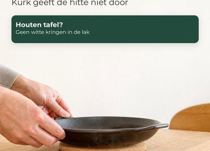 STEGGER pannenonderzetter kurk rond 16 cm, set van 4, hittebestendig tot 210 graden - foto 4