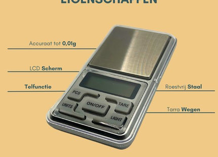 STEGGER precisie weegschaal 0,01 gram tot 300 gram met tarra- en telfunctie - MBDeals.nl
