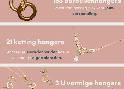 STEGGER - Sieradendoos - Sieradenhouder - Sieraden Organizer - Juwelendoos - Sieradenhouder - Sieraden doos - Opvouwbare sieradendoos - Groen - MBDeals.nl