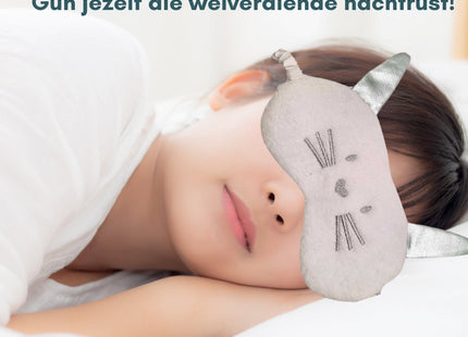 STEGGER - Slaapmasker - Oogmasker - Slaapmasker voor Vrouwen - Slaapmasker voor Mannen - Oogmasker Slaap - Polyester - Extra zacht - Kattenprint - MBDeals.nl