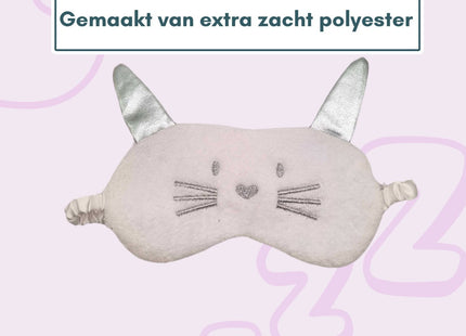 STEGGER - Slaapmasker - Oogmasker - Slaapmasker voor Vrouwen - Slaapmasker voor Mannen - Oogmasker Slaap - Polyester - Extra zacht - Kattenprint - MBDeals.nl