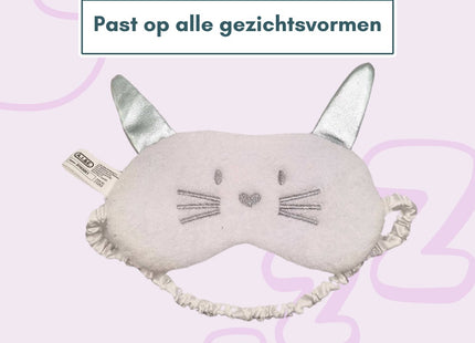 STEGGER - Slaapmasker - Oogmasker - Slaapmasker voor Vrouwen - Slaapmasker voor Mannen - Oogmasker Slaap - Polyester - Extra zacht - Kattenprint - MBDeals.nl