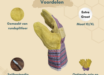 STEGGER - Tuinhandschoenen - Leer - Snijbestendig - Werkhandschoenen - MBDeals.nl