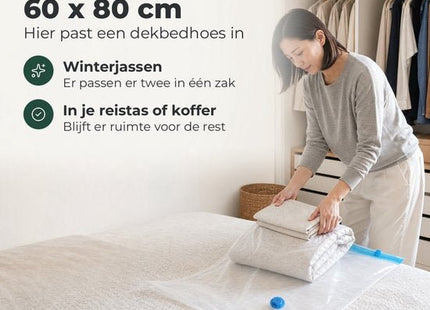 STEGGER vacuumzakken kleding en beddengoed 60 x 80 cm 4 stuks - foto 7