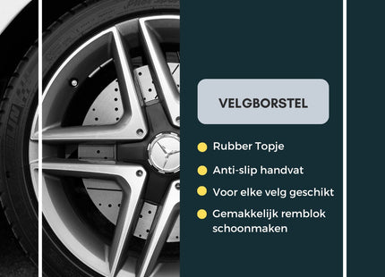 STEGGER - velgenborstel - Autovelgborstel - Wielreiniger - Velgschoonmaker - Velgenreiniger - MBDeals.nl