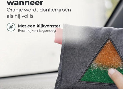 STEGGER vochtvreter auto herbruikbaar met silicagel en vochtindicator, grijs, 2 stuks - foto 2