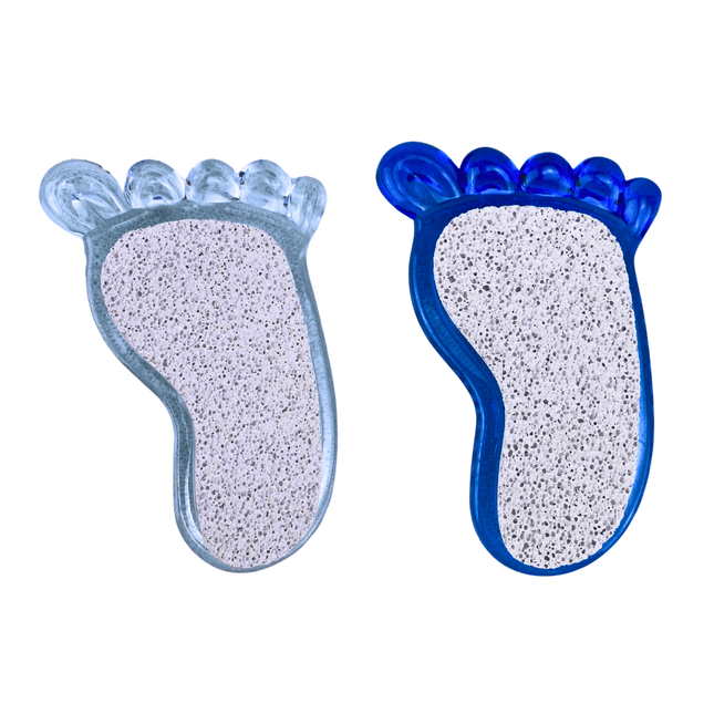 STEGGER - Voetborstel - Nagelborstel - Puimsteen - Voetverzorging - Blauw, Transparant - MBDeals.nl