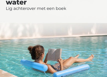 STEGGER waterhangmat met hoofdsteun, opblaasbaar, donkerblauw, 80 x 128 cm, 2 stuks - foto 3