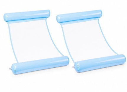 STEGGER waterhangmat met hoofdsteun, opblaasbaar, donkerblauw, 80 x 128 cm, 2 stuks