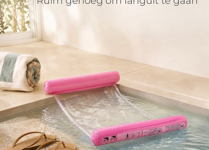 STEGGER waterhangmat opblaasbaar met hoofdsteun roze 80 x 128 cm 2 stuks - foto 7