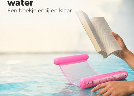 STEGGER waterhangmat opblaasbaar met hoofdsteun roze 80 x 128 cm 2 stuks - foto 5