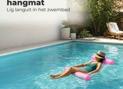 STEGGER waterhangmat opblaasbaar met hoofdsteun roze 80 x 128 cm 2 stuks - foto 4