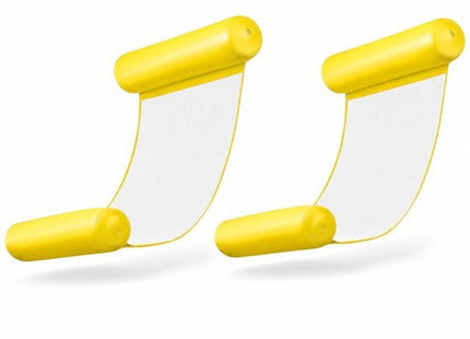 STEGGER waterhangmat voor volwassenen, opblaasbaar, geel, 80 x 128 cm, 2 stuks