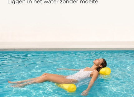 STEGGER waterhangmat voor volwassenen, opblaasbaar, geel, 80 x 128 cm, 2 stuks - foto 4