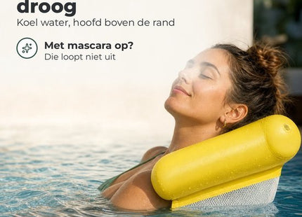 STEGGER waterhangmat voor volwassenen, opblaasbaar, geel, 80 x 128 cm, 2 stuks - foto 7