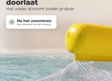 STEGGER waterhangmat voor volwassenen, opblaasbaar, geel, 80 x 128 cm, 2 stuks - foto 3