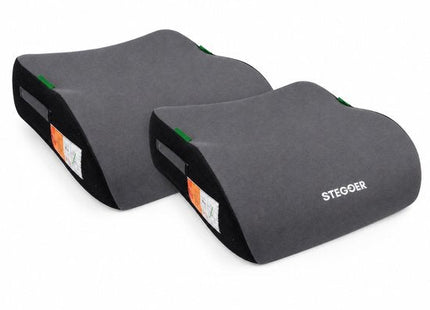 STEGGER zitverhoger auto voor kinderen van 135 tot 150 cm, grijs, 2 stuks - MBDeals.nl