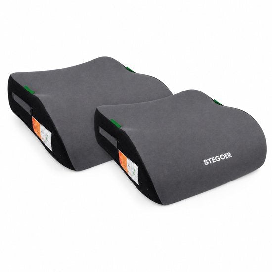 STEGGER zitverhoger auto voor kinderen van 135 tot 150 cm, grijs, 2 stuks - MBDeals.nl