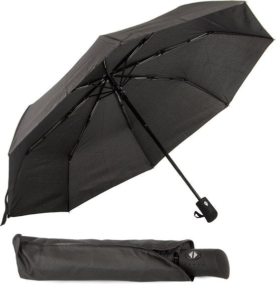 Stormparaplu opvouwbaar met automatische opening, 95 cm diameter, zwart - MBDeals.nl